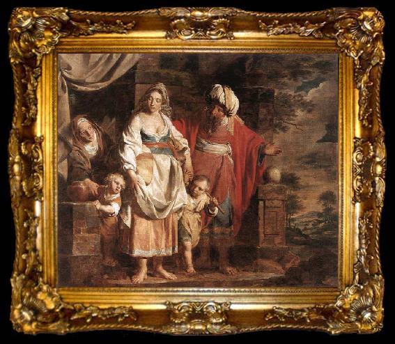 framed  VERHAGHEN, Pieter Jozef Hagar and Ishmael Banished by Abraham, ta009-2